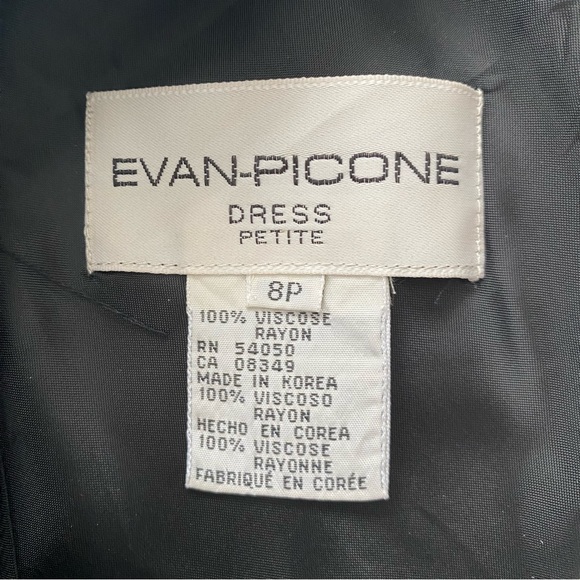 NWT Evan-Picone Floral Print V-Neck Sleeveless Dress Size 8 - Picture 4 of 14